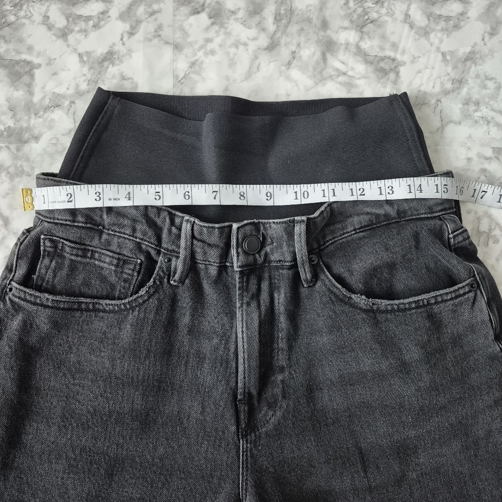 Good American Wide Leg Solution Jeans Built In Elastic Compression Panel - Picture 13 of 14